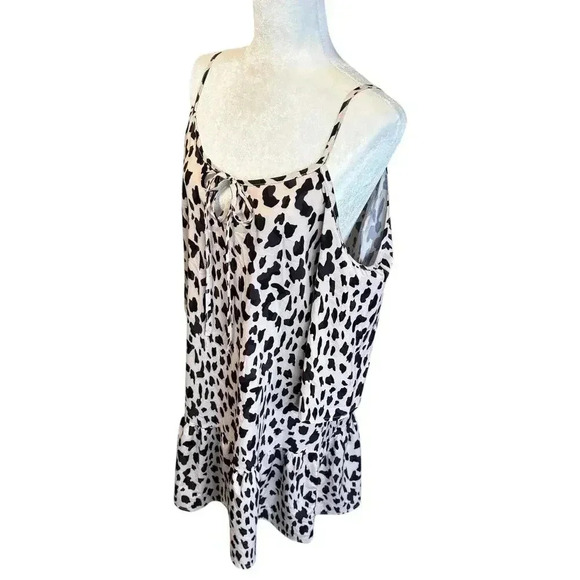 Cold Shoulder Cheetah Print Mini Dress Size L - Picture 4 of 10